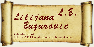 Lilijana Buzurović vizit kartica